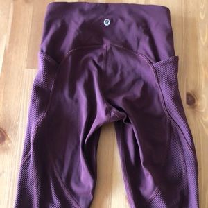 Burgundy Lululemon leggings
